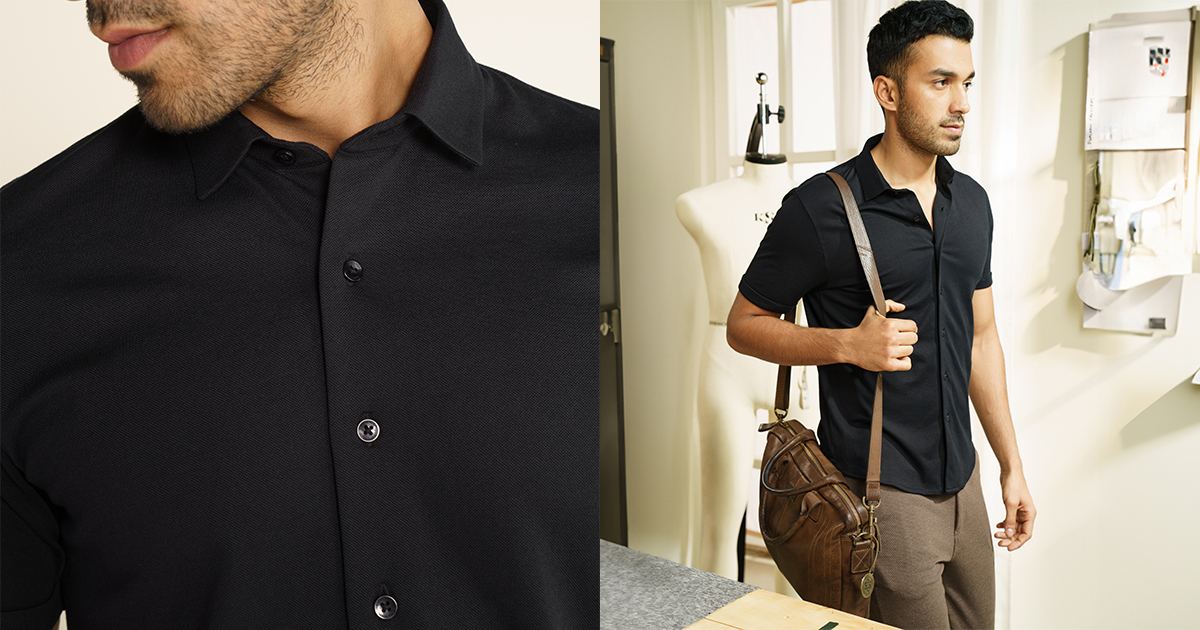 DaMENSCH Suggests Black Shirt Combinations for Office Wear